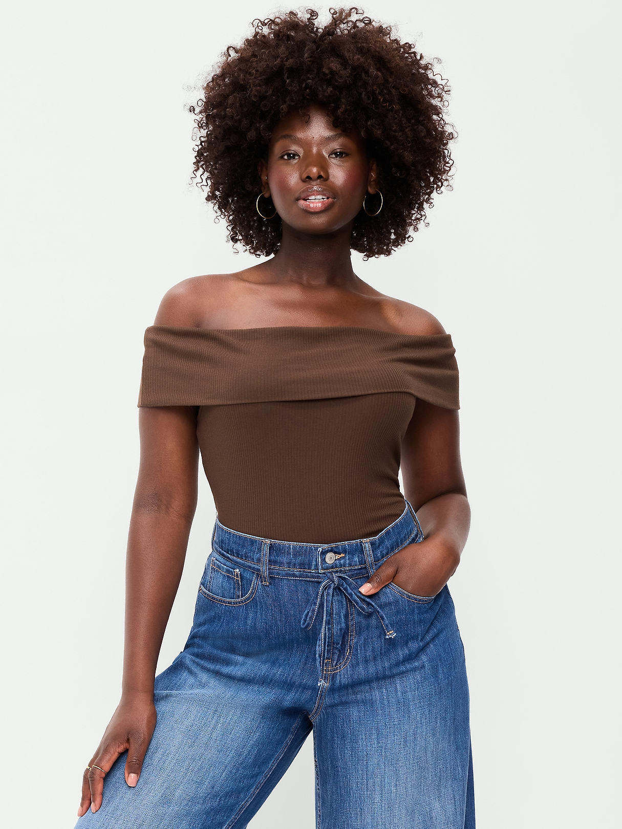 Off-The-Shoulder Fitted Top | Old Navy