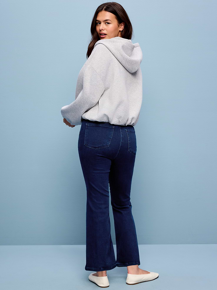 Image number 8 showing, High-Waisted Weekender Pull-On Crop Flare Jeans
