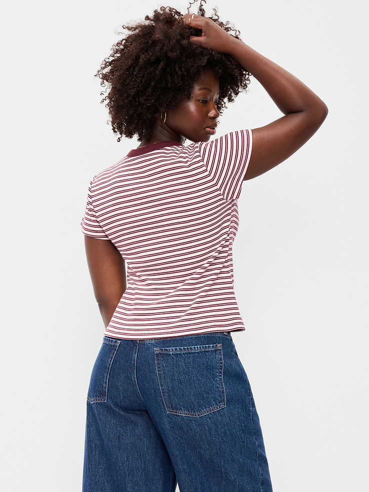 Image number 6 showing, Snug Crew-Neck Ribbed T-Shirt