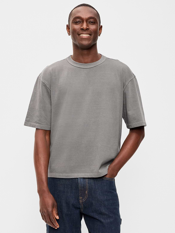 Garment-Dyed Heavyweight Cropped T-Shirt