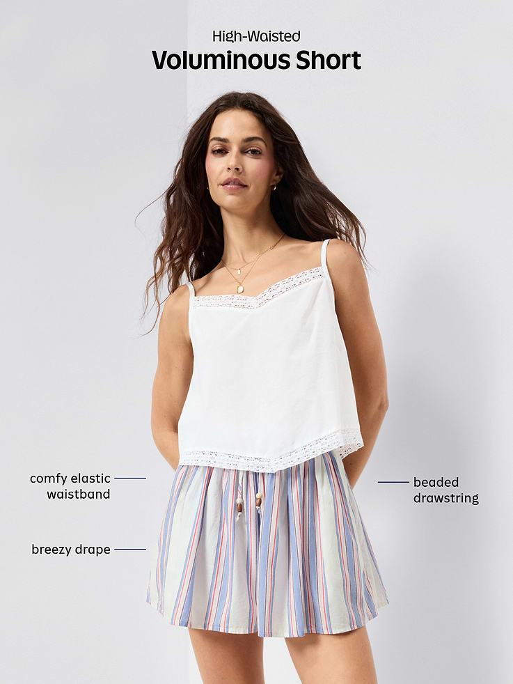 Image number 9 showing, High-Waisted Drapey Skirt Short