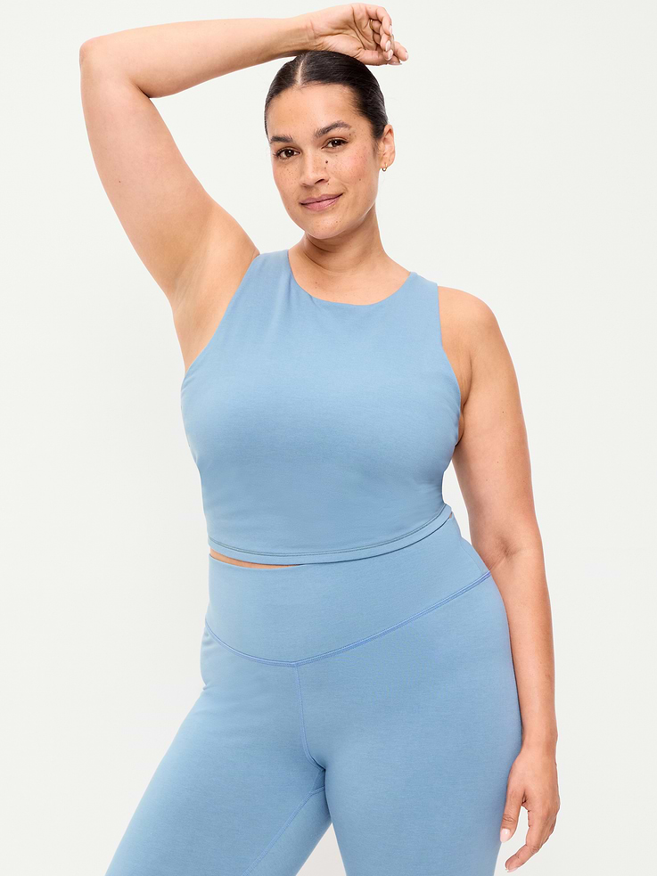Image number 6 showing, Light Support PowerChill High-Neck Racerback Sports Bra