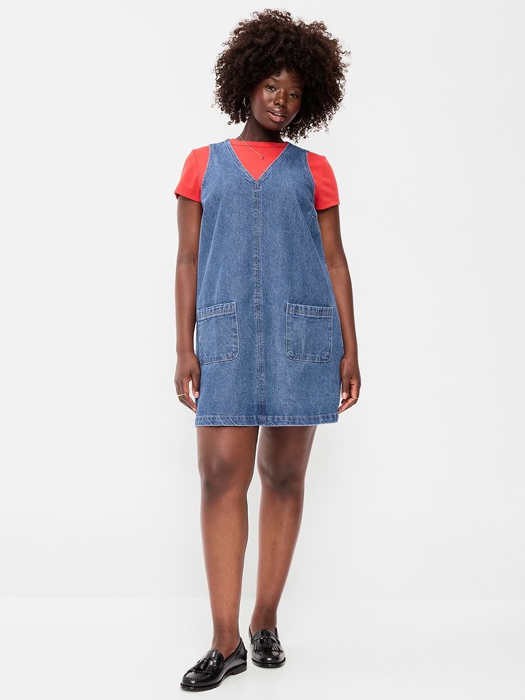 Image number 7 showing, Patch Pocket Denim Mini Dress