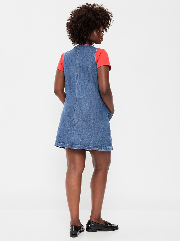 Image number 8 showing, Patch Pocket Denim Mini Dress