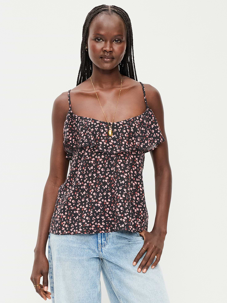 L'image numéro 1 présente Camisole à volants sur le devant