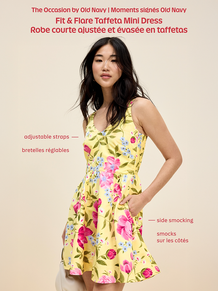 Image number 11 showing, The Occasion by Old Navy Fit & Flare V-Neck Taffeta Mini Dress