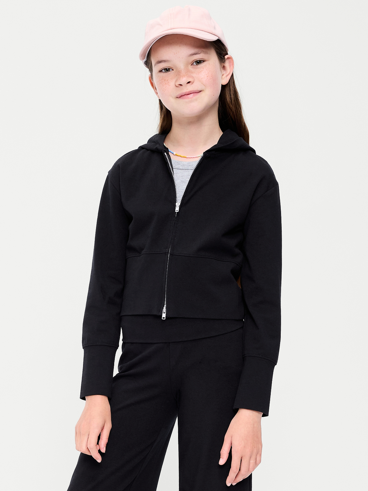 Fitted Cropped 2-Way-Zip Hoodie for Girls | Old Navy