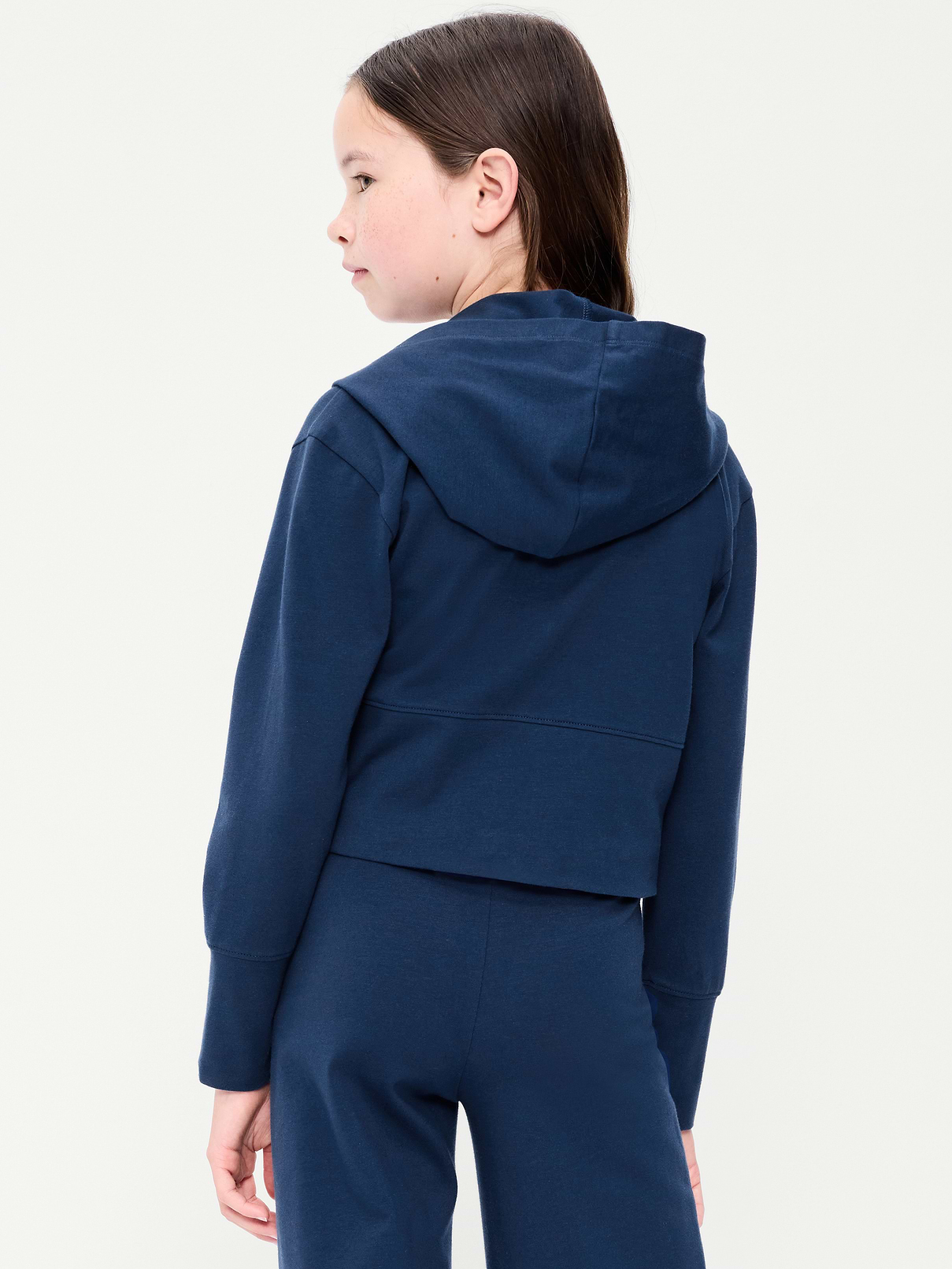 Image number 2 showing, Fitted Cropped 2-Way-Zip Hoodie for Girls