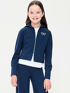 Image number 1 showing, Fitted Cropped 2-Way-Zip Hoodie for Girls