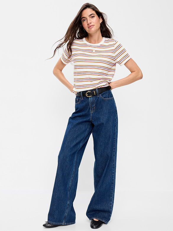 EveryWear Crew-Neck Striped T-Shirt