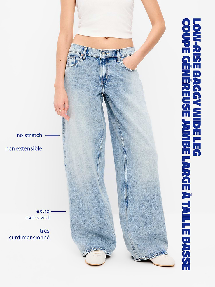 Image number 7 showing, Low-Rise Baggy Wide-Leg Jeans