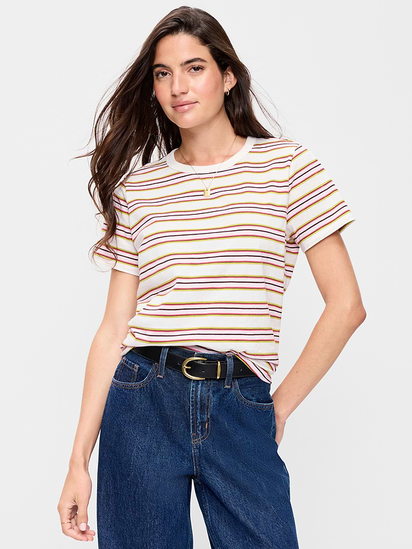 EveryWear Crew-Neck Striped T-Shirt