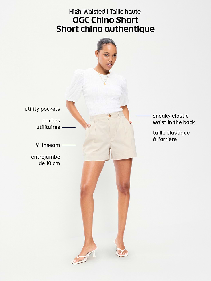 Image number 9 showing, High-Waisted OGC Chino Shorts -- 4-inch inseam