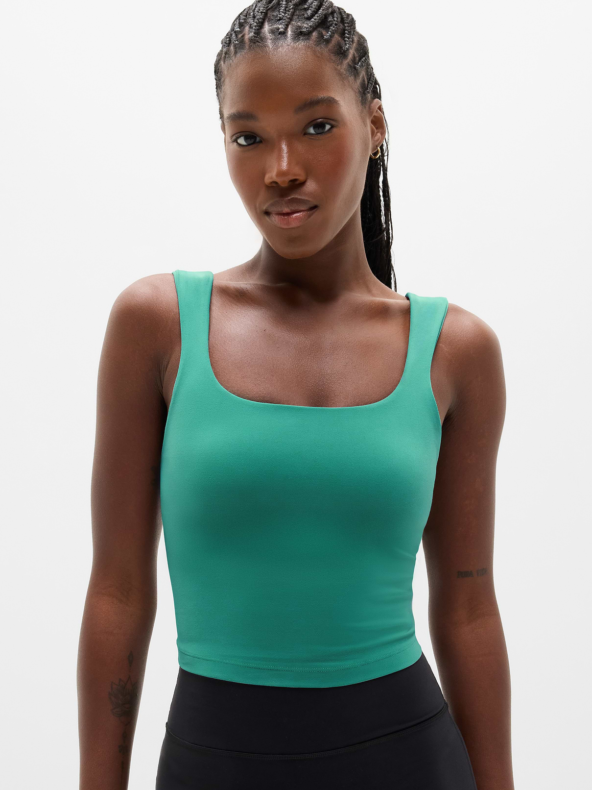 Image number 1 showing, Transcend Square Neck Crop Sports Bra D-DD