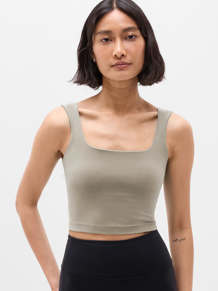 Image number 1 showing, Transcend Square Neck Crop Sports Bra A-C