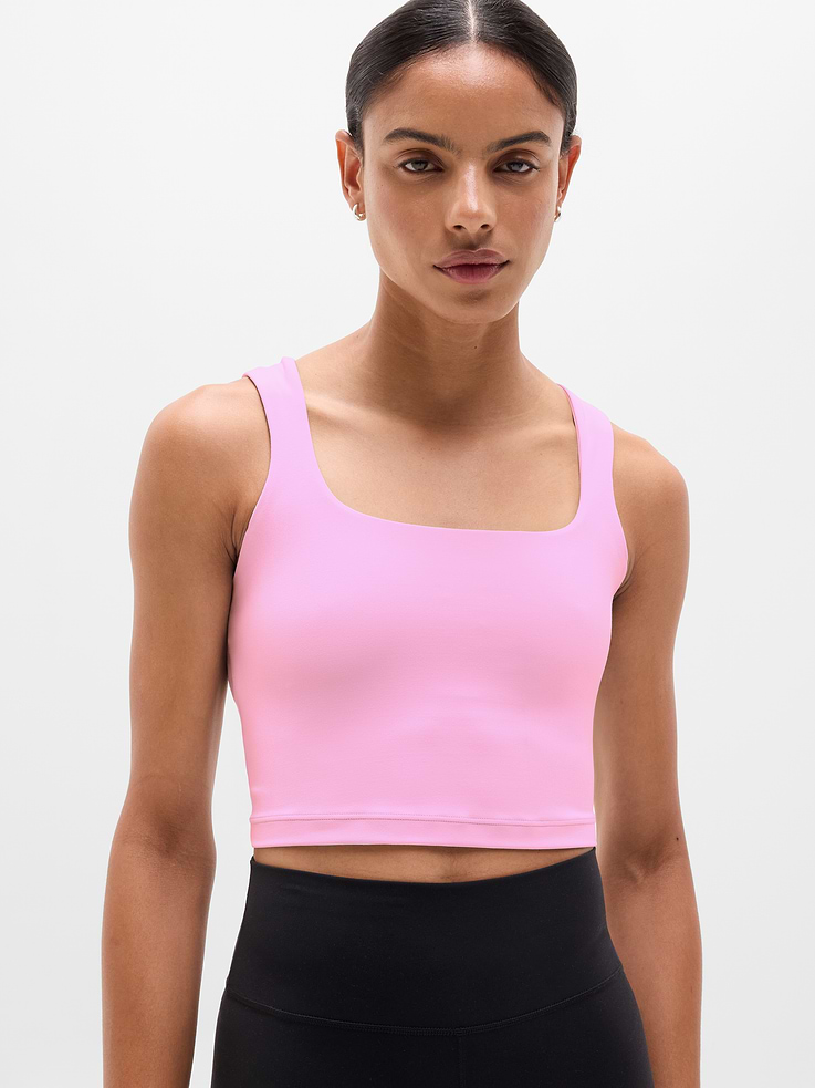 Image number 1 showing, Transcend Square Neck Crop Sports Bra A-C