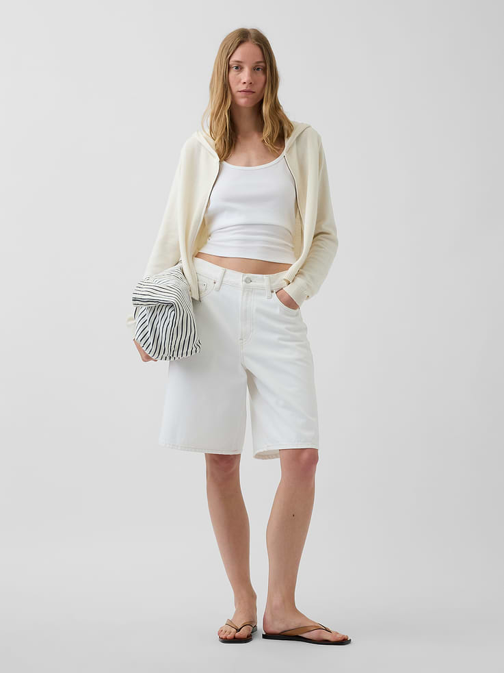Image number 2 showing, 100% Cotton Relaxed Zip Sweater Hoodie