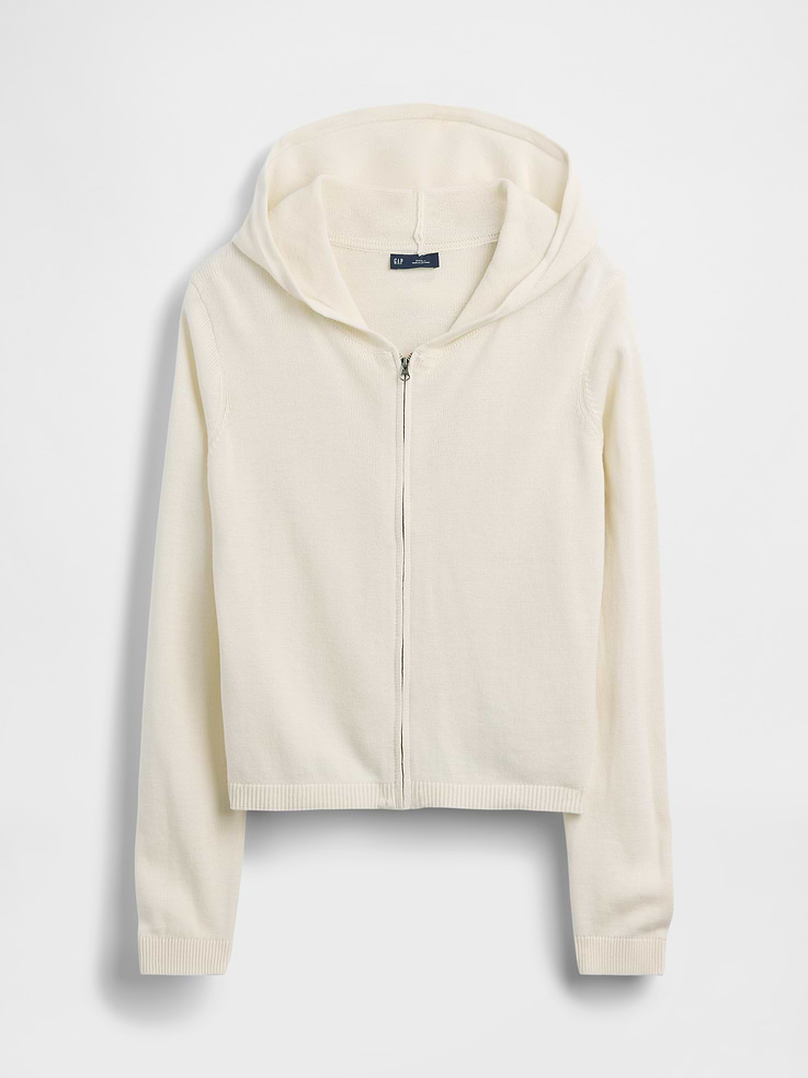 Image number 5 showing, 100% Cotton Relaxed Zip Sweater Hoodie