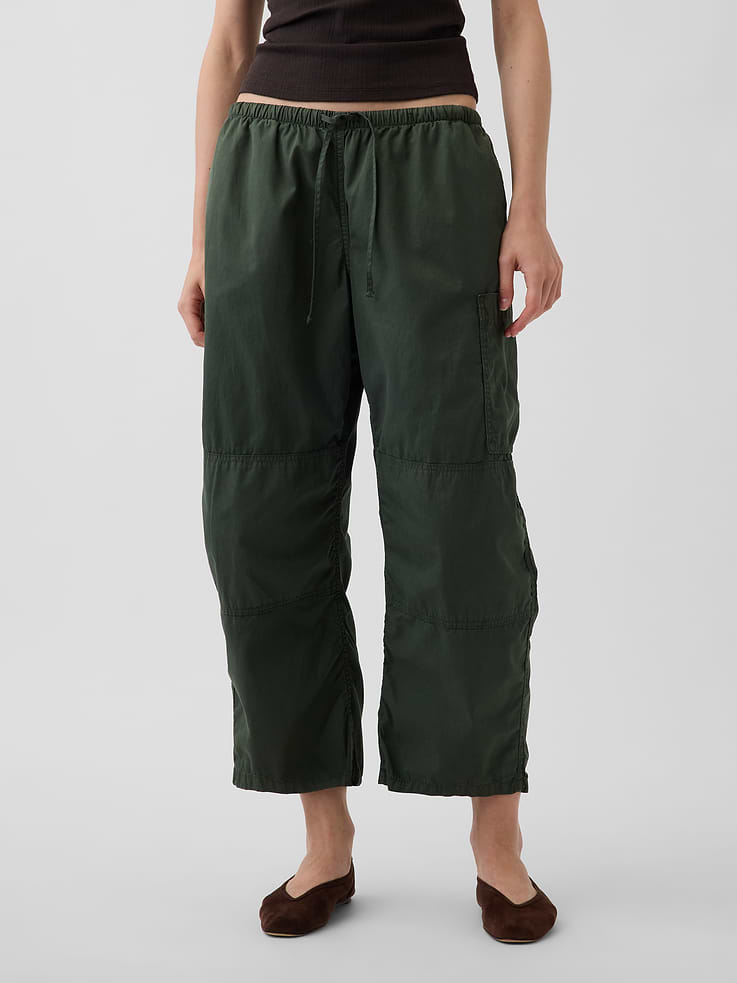 Image number 2 showing, Mid Rise Twill Easy Barrel Utility Pants