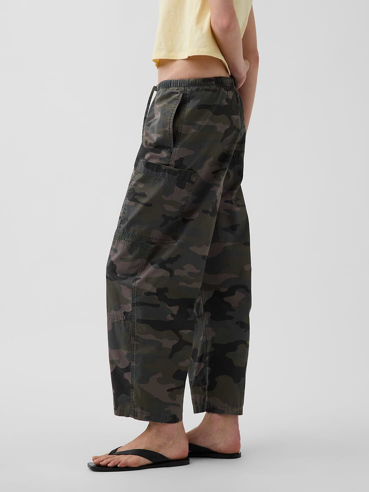 Image number 3 showing, Mid Rise Twill Easy Barrel Utility Pants