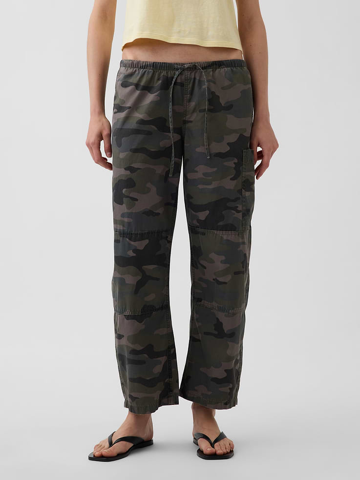 Image number 2 showing, Mid Rise Twill Easy Barrel Utility Pants
