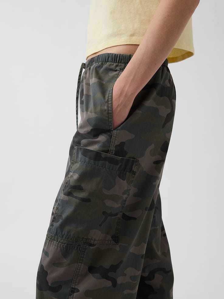 Image number 5 showing, Mid Rise Twill Easy Barrel Utility Pants