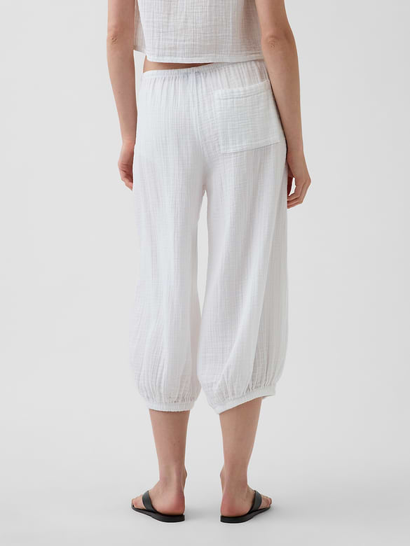 Cotton Gauze Easy Culotte Pants
