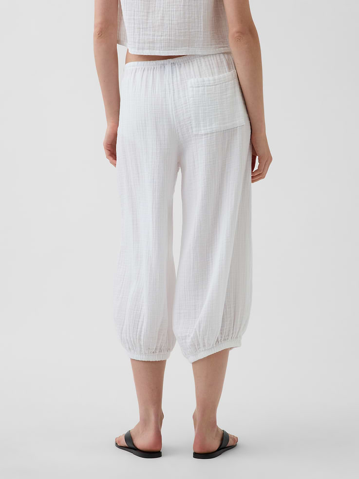 Image number 4 showing, Cotton Gauze Easy Culotte Pants
