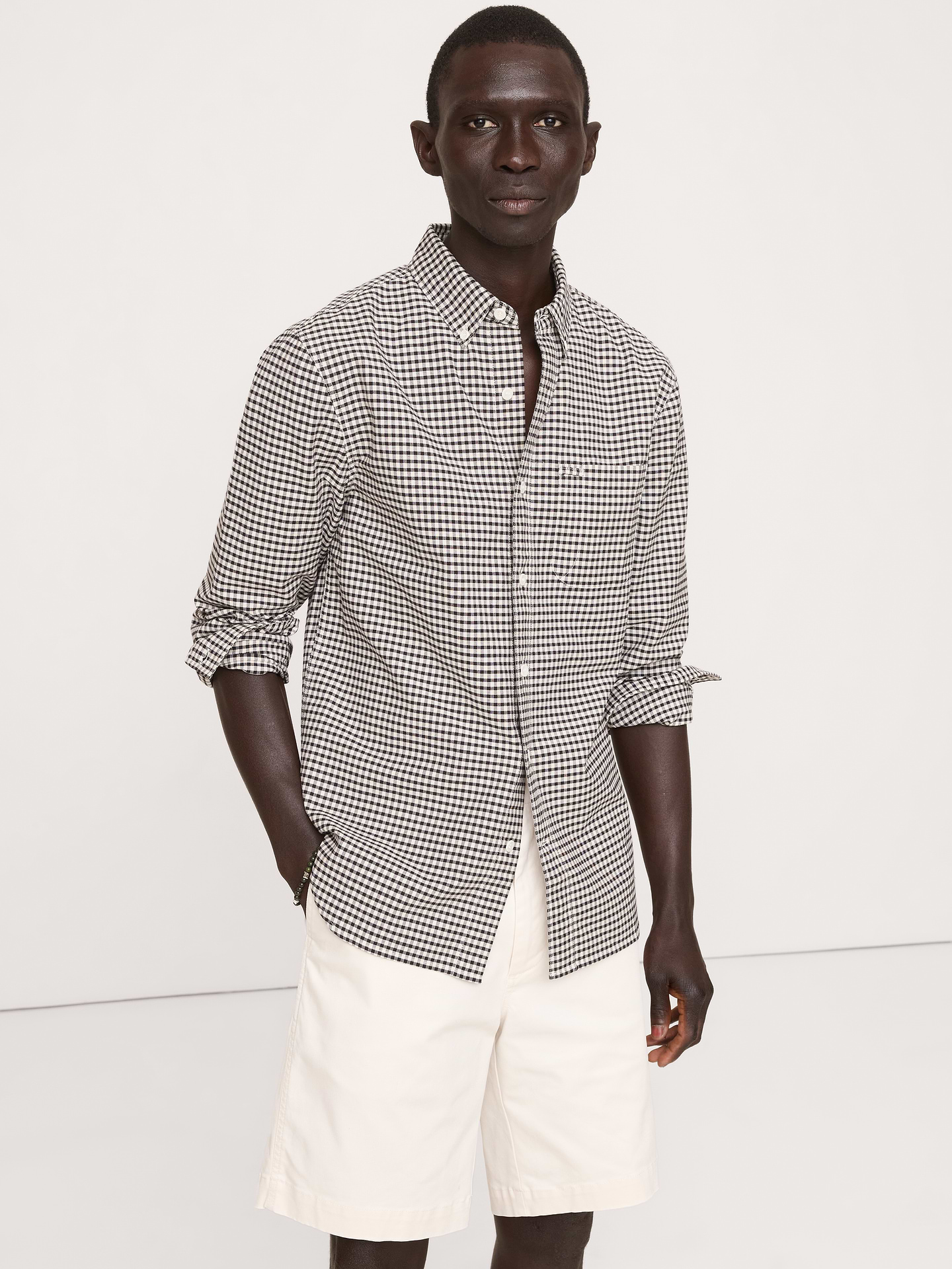 L'image numéro 1 présente Chemise Oxford de coton coupe standard