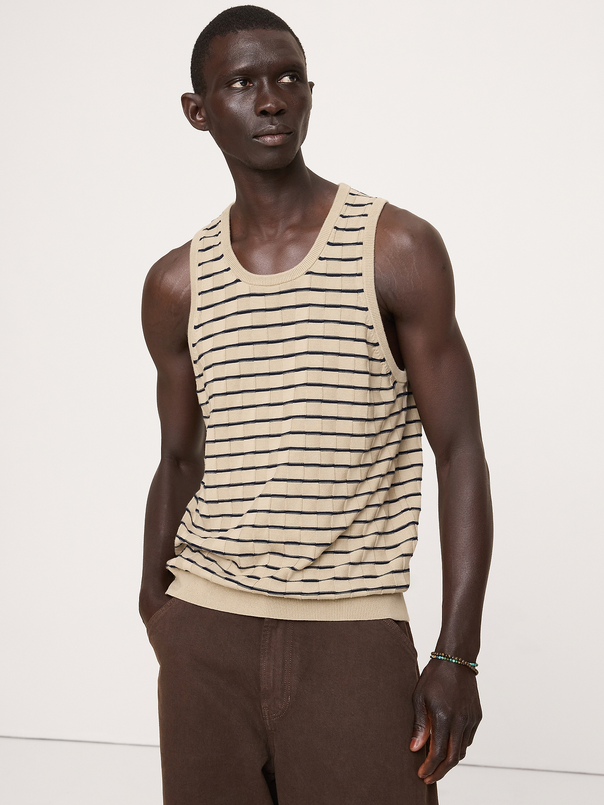 Cotton Stripe Tank | Banana Republic