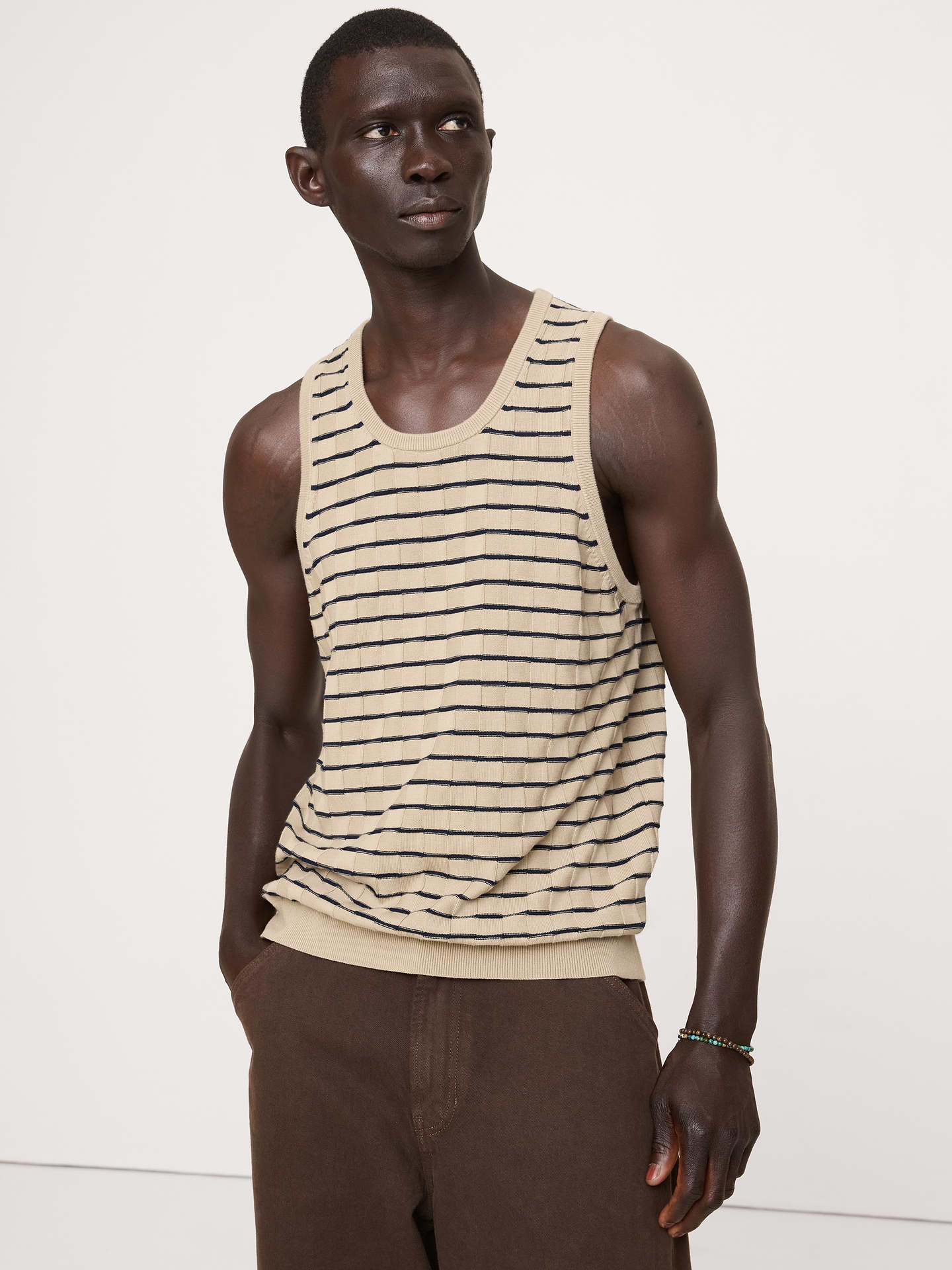 Image number 1 showing, Cotton Stripe Tank