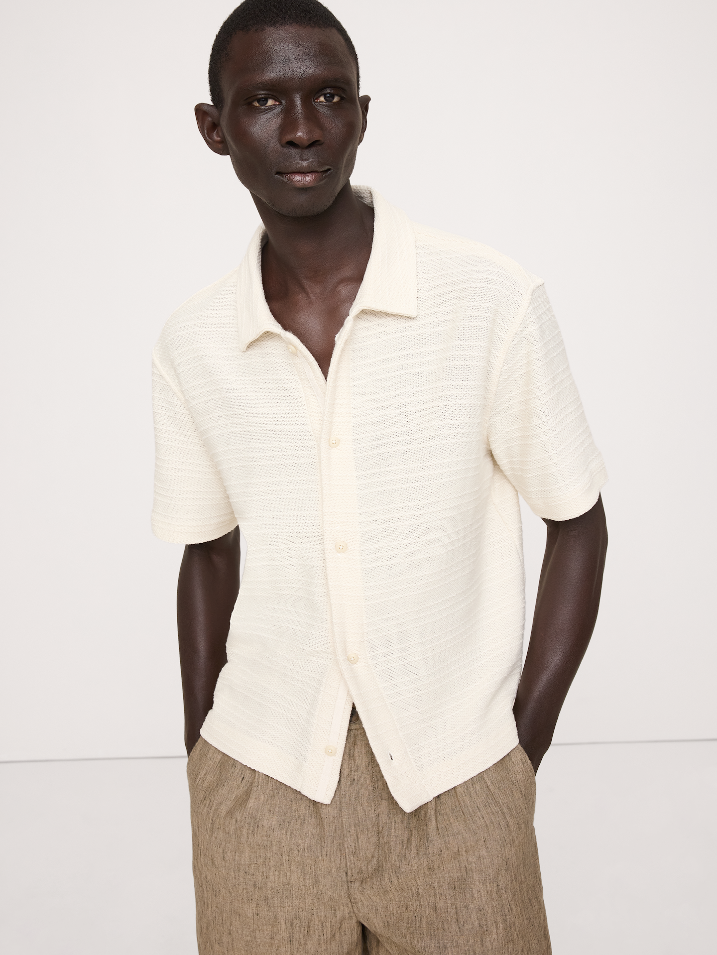 Image number 3 showing, Knit Twill Resort Shirt