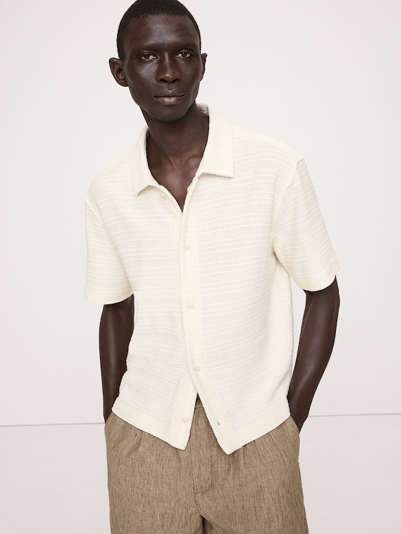 Knit Twill Resort Shirt