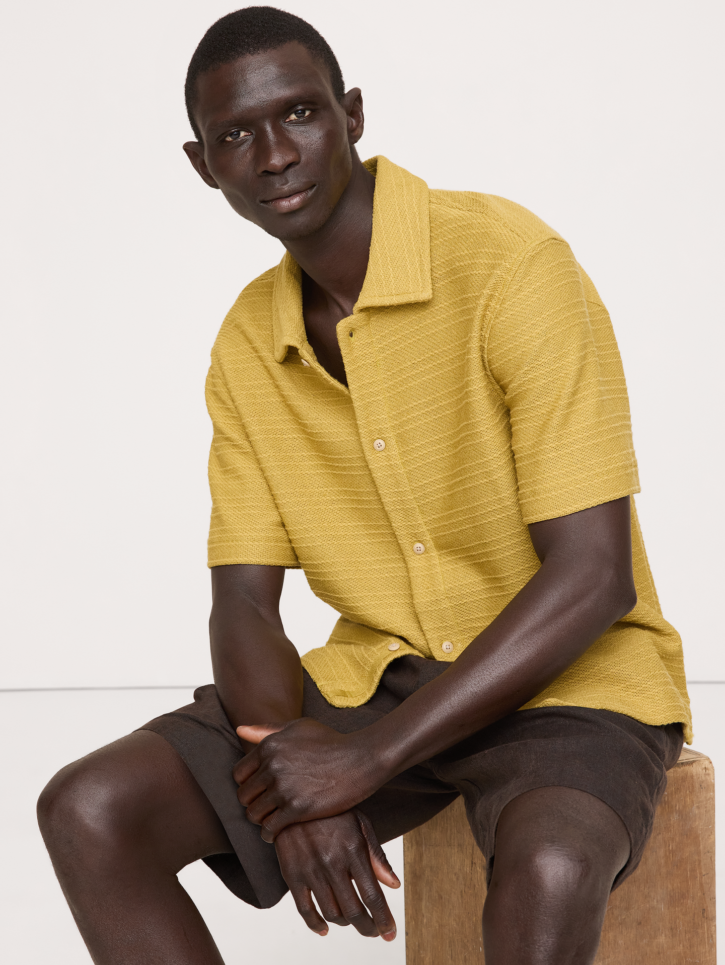 Image number 1 showing, Knit Twill Resort Shirt