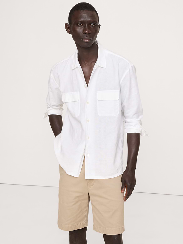 Relaxed-Fit Linen Resort Shirt