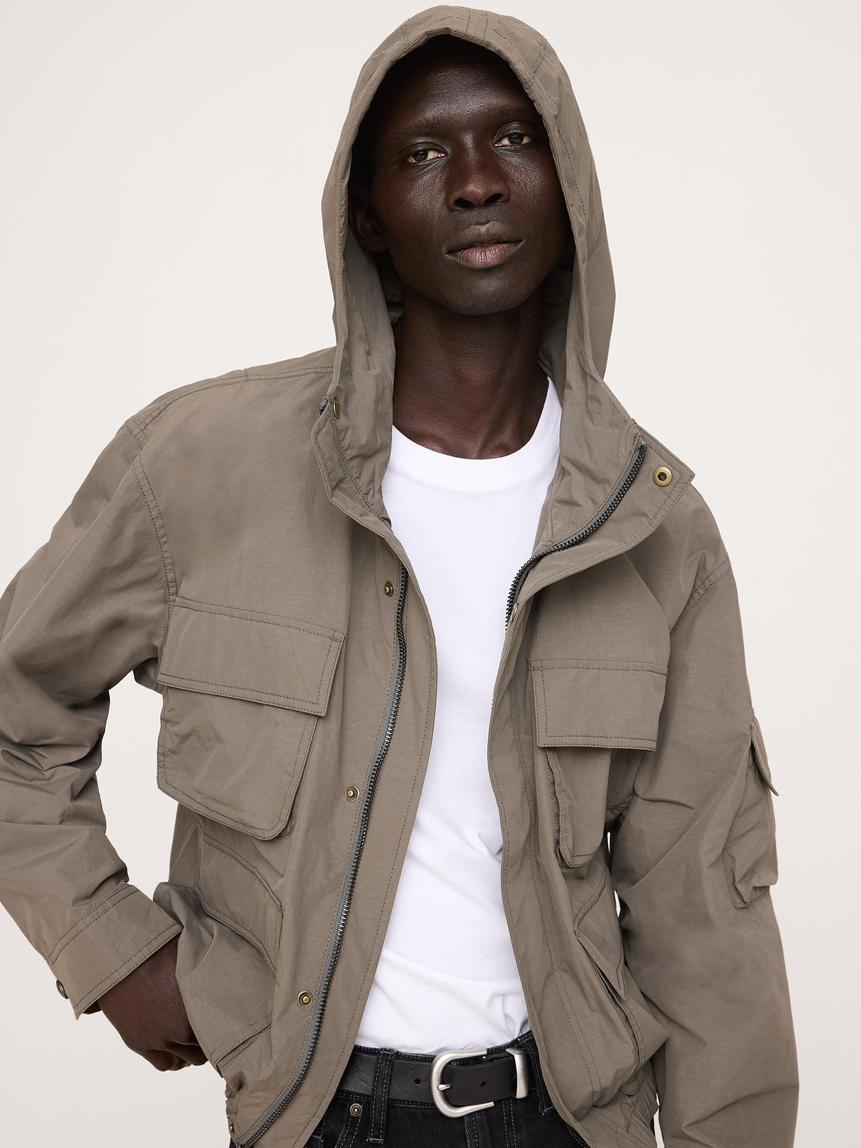 Relaxed Multi-Pocket Flight Jacket | Banana Republic