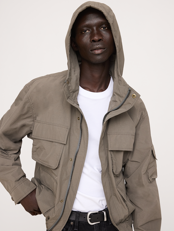 Relaxed Multi-Pocket Flight Jacket