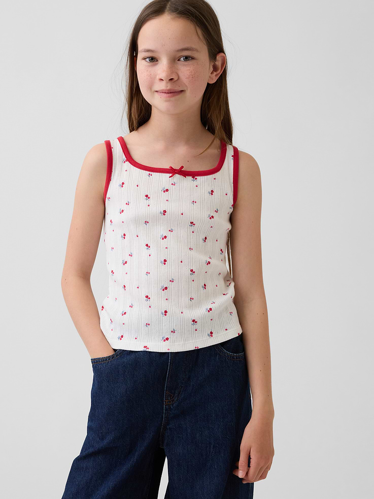 Image number 1 showing, Kids Pointelle Tank Top