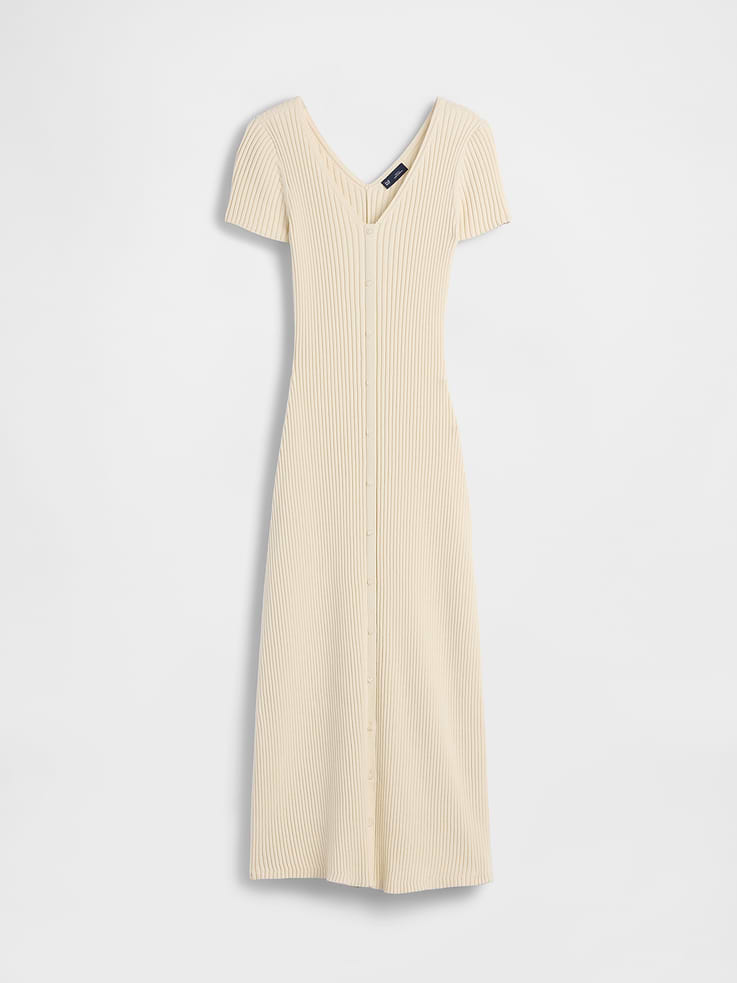 Image number 5 showing, Rib Button-Front Maxi Sweater Dress