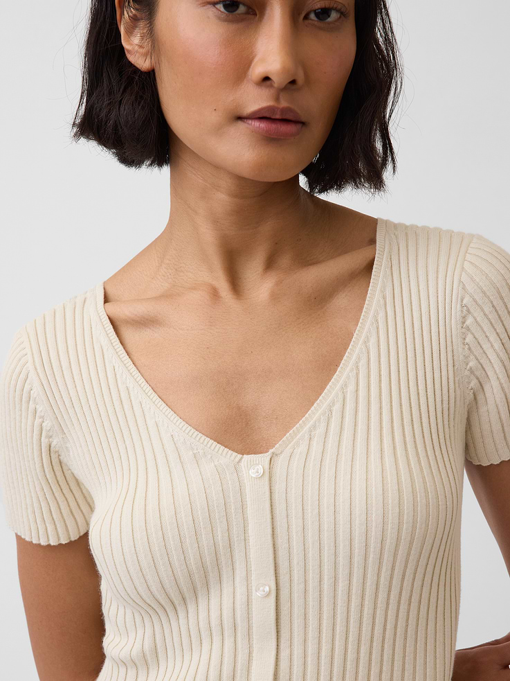 Image number 4 showing, Rib Button-Front Maxi Sweater Dress