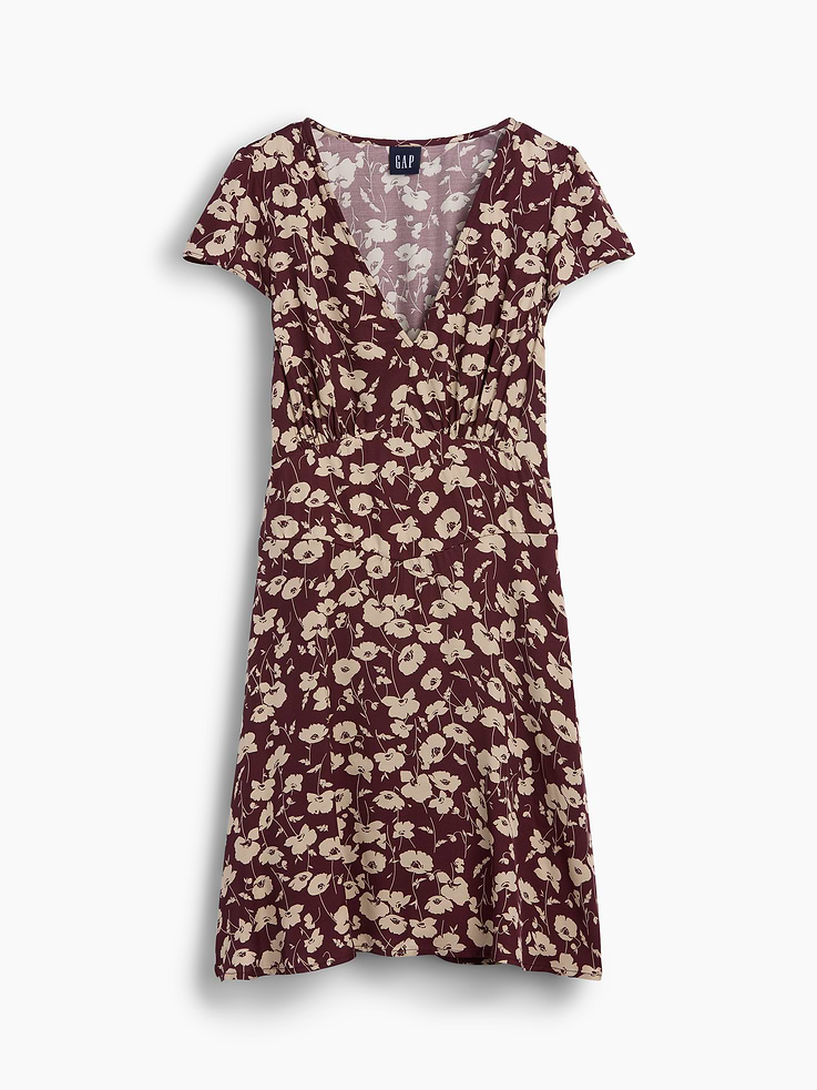 Image number 5 showing, V-Neck Print Mini Dress