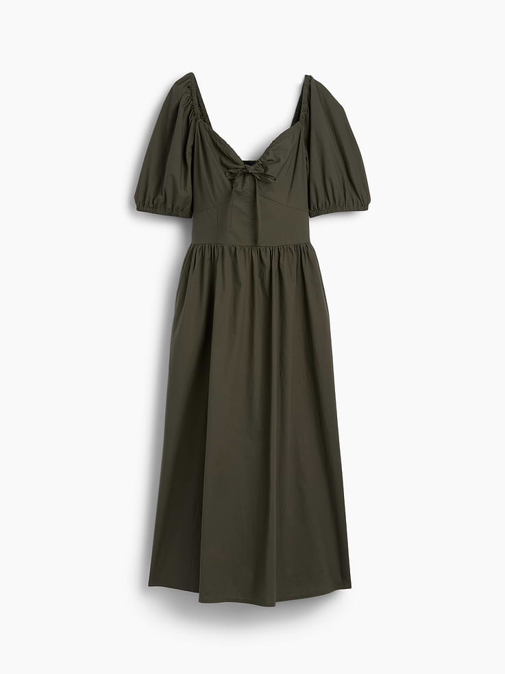 Image number 5 showing, Puff-Sleeve Corset Maxi Dress