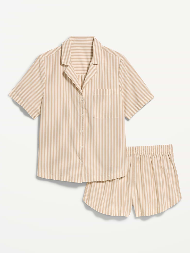 L'image numéro 3 présente Pyjama court en popeline