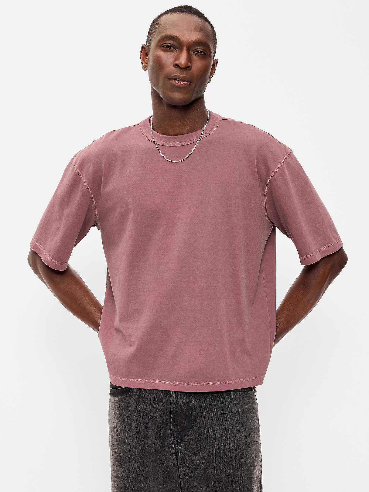 Garment-Dyed Heavyweight Cropped T-Shirt | Old Navy