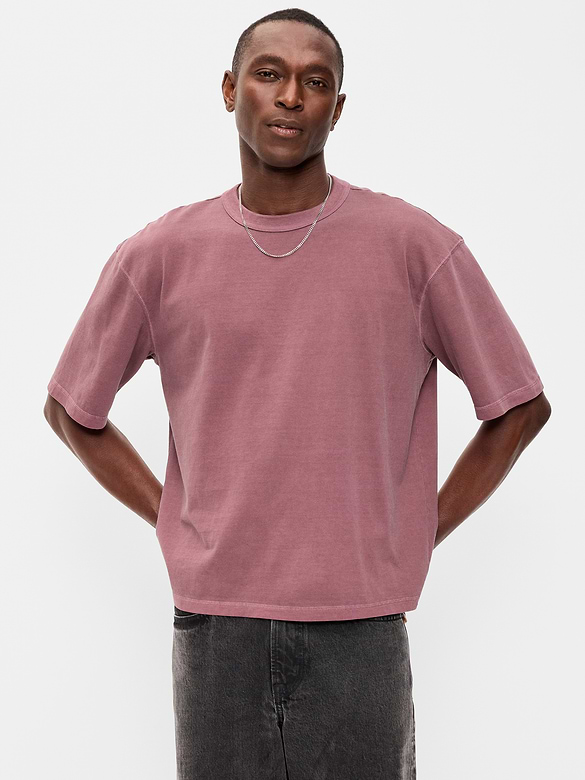 Garment-Dyed Heavyweight Cropped T-Shirt