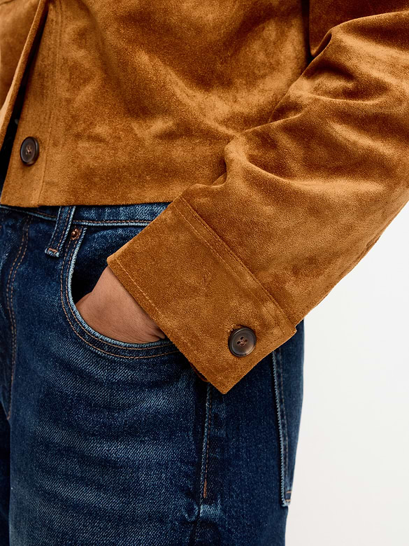 Classic Faux-Suede Jacket