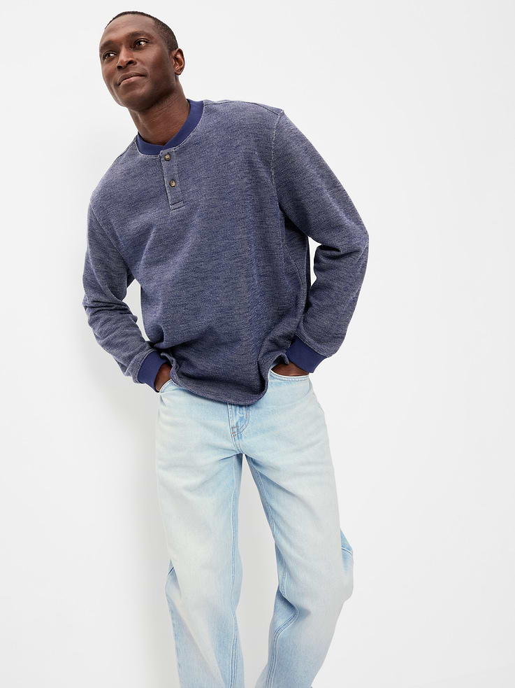 Image number 3 showing, Workwear Fleece Henley T-Shirt