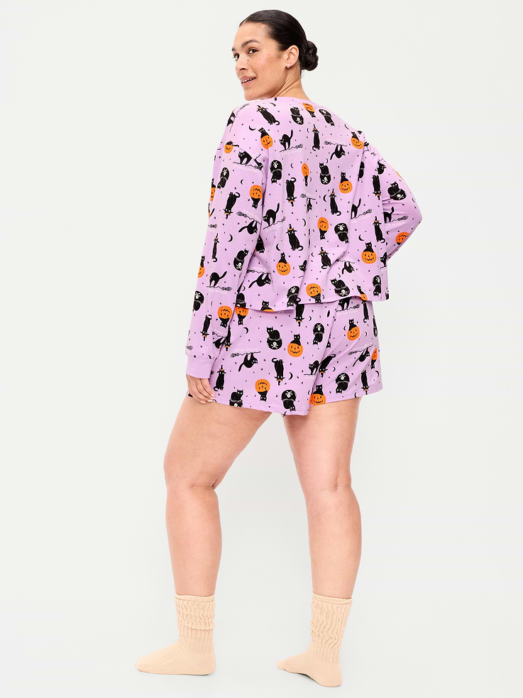L'image numéro 8 présente Pyjama court à motif d’Halloween pour femme