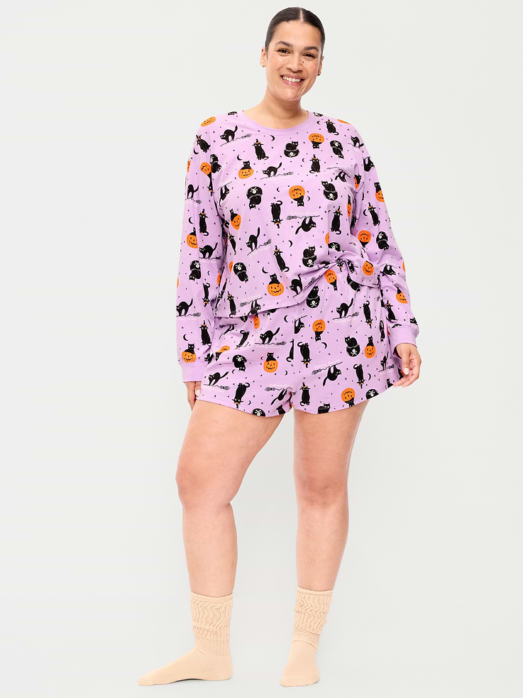 L'image numéro 7 présente Pyjama court à motif d’Halloween pour femme