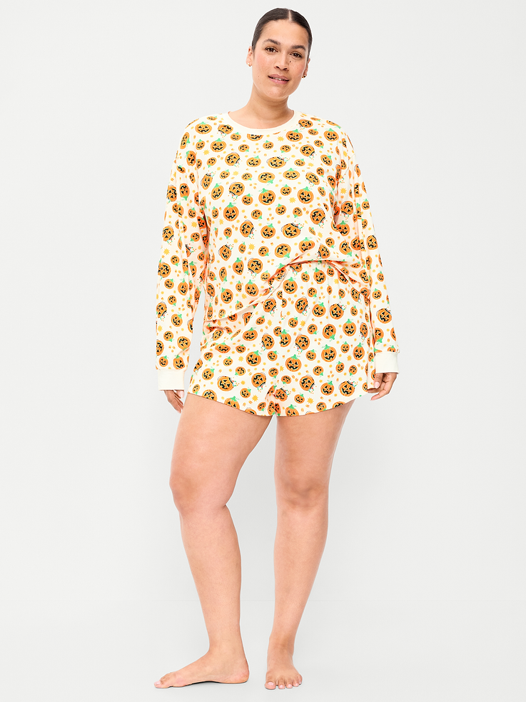 L'image numéro 6 présente Pyjama court à motif d’Halloween pour femme